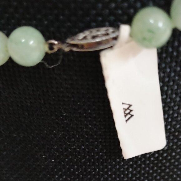 Green Aventurine Semi-Precious Bead Necklace with Sterling Silver Clasp, NWT - Picture 7 of 7